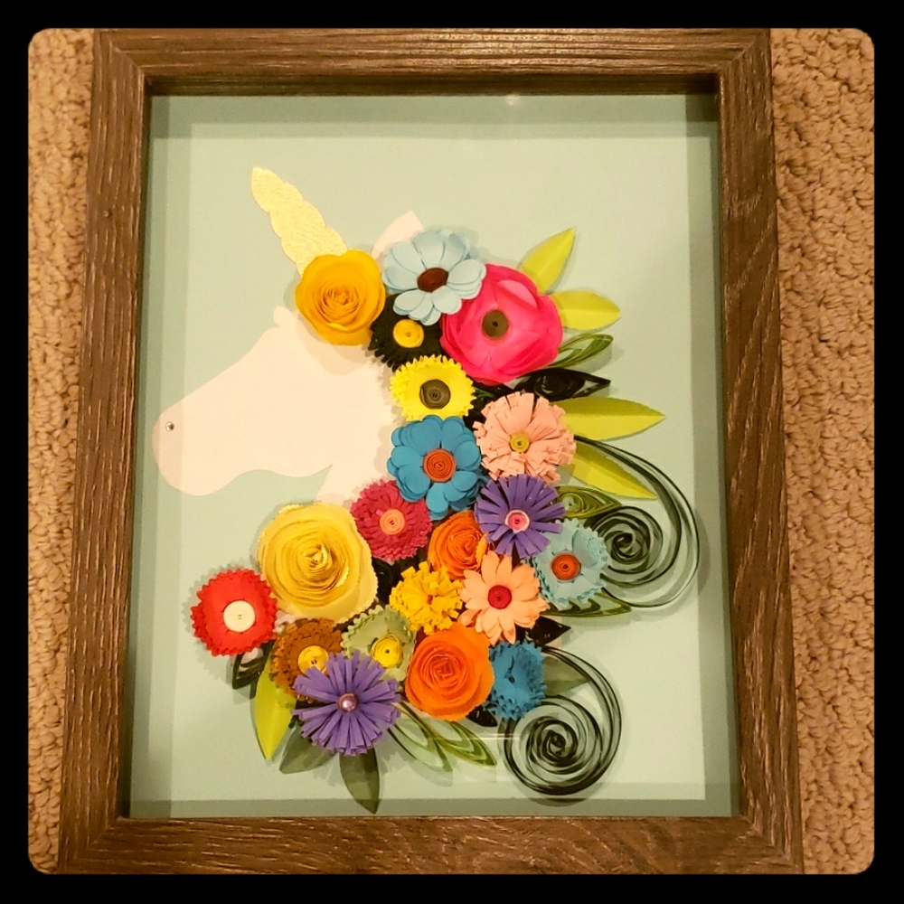 Paper quilled Unicorn Wall Art